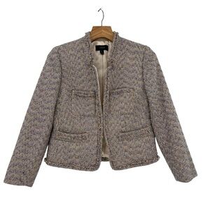 J. Crew Metallic Multicolor Tweed Blazer Jacket Size 6P